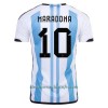 Camiseta de fútbol Argentina Maradona 10 Primera Equipación Mundial 2022 - Hombre